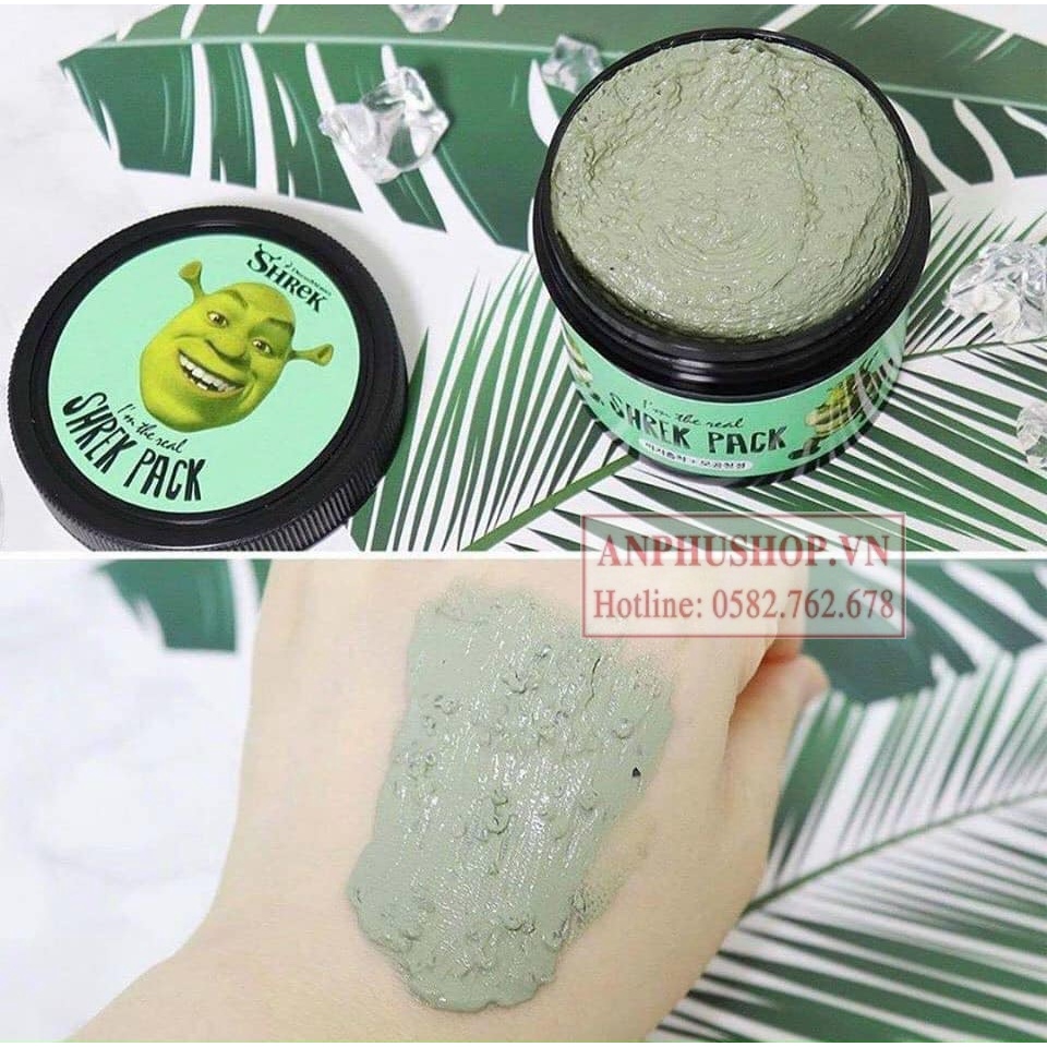 Mặt nạ đất sét tươi chiết xuất bạc hà Dreamworks Shrek I'm The Real Shrek Pack 110ml ( Hàng chính hãng)