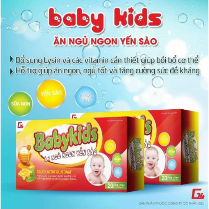 [Được kiểm tra hàng]. Yến xào BABYKIDS - siro giúp bé ăn ngủ ngon, khỏe mạnh.