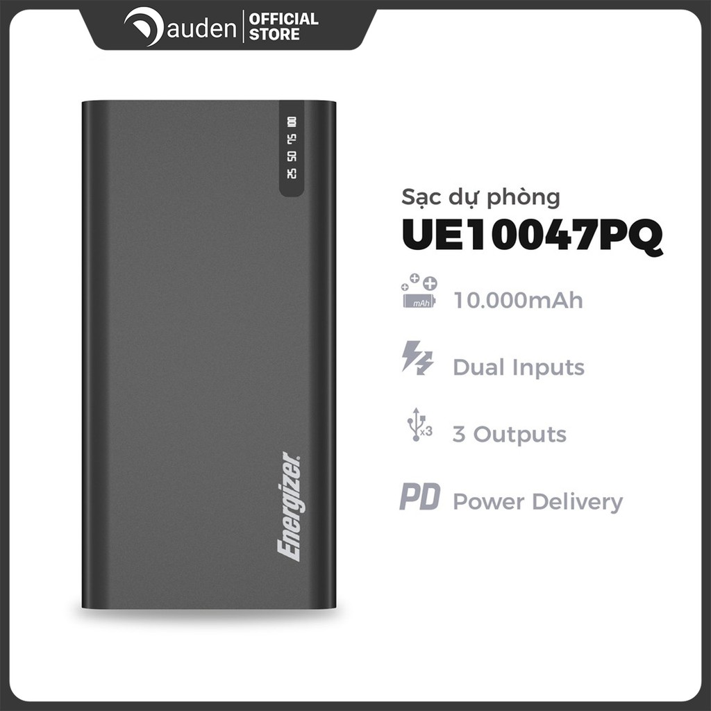 [Mã 156ELHA80K giảm 6% đơn 400K] Sạc dự phòng Energizer 10.000mAh UE10047PQ Tích hợp sạc nhanh đa nền tảng