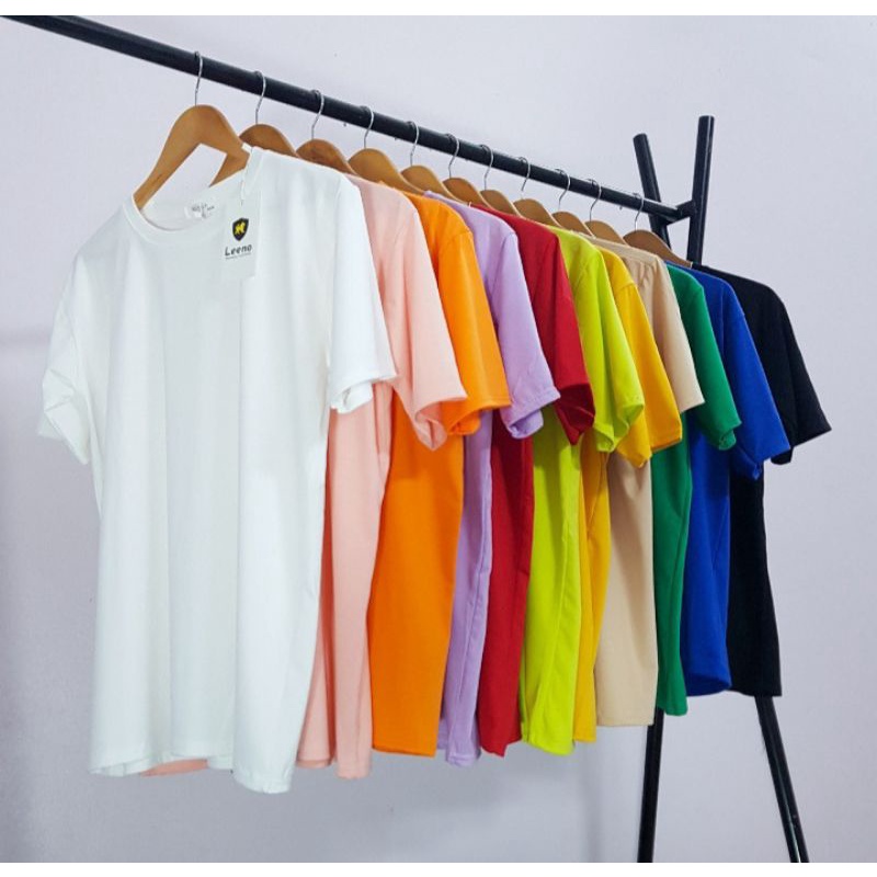 [Free Size]Áo phông trơn Leeno nhiều màu, áo phông form rộng, chất liệu vải cotton thoáng mát 2021