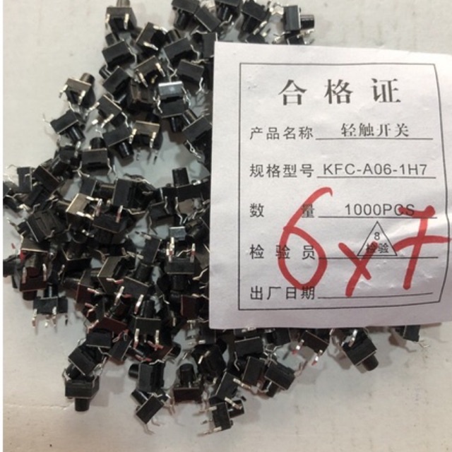 50c Công tắc chíp 4 chân 6x6x7