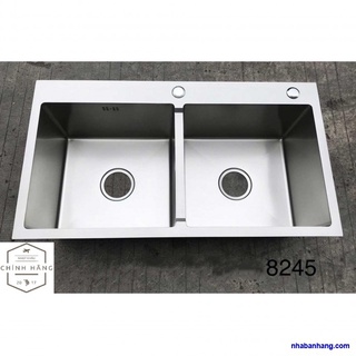 Chậu rửa chén bát INOX kiểu dáng 2 hố cân