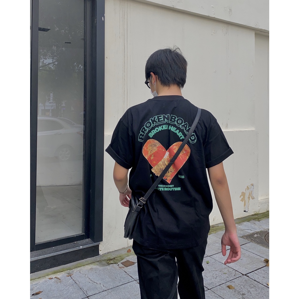 Áo Thun Unisex Local Brand The Sommet Màu Đen Oversize Broken Board - TCT03