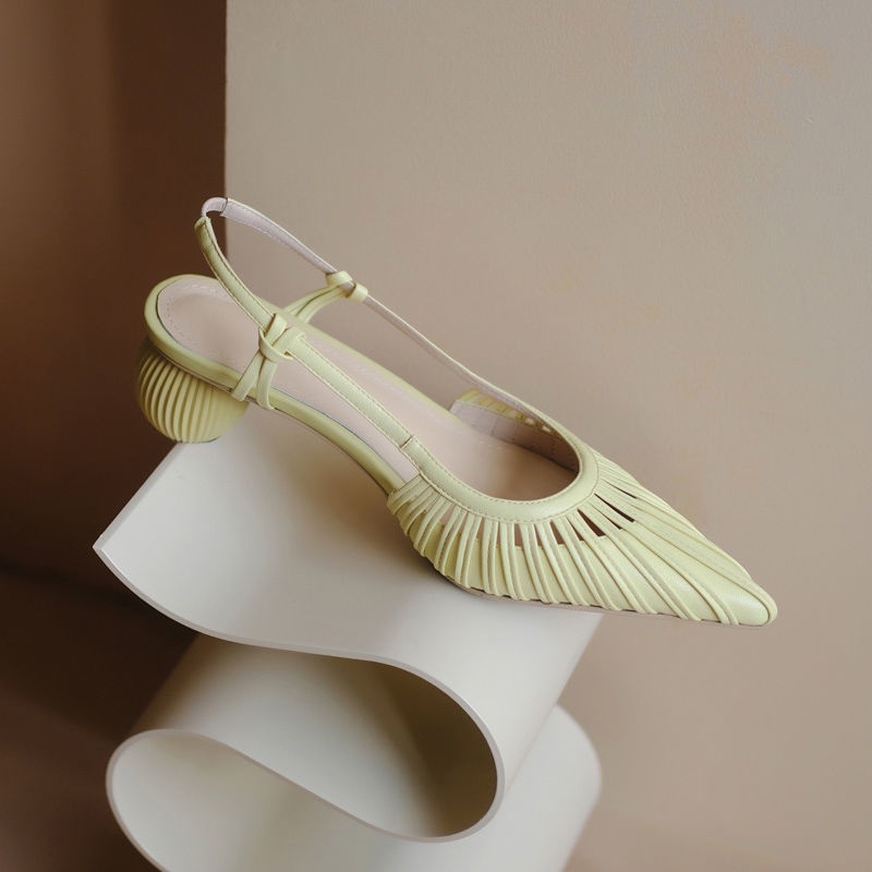 Giày Sandal Cao Gót Mũi Nhọn Phong Cách Roman Cho Nữ