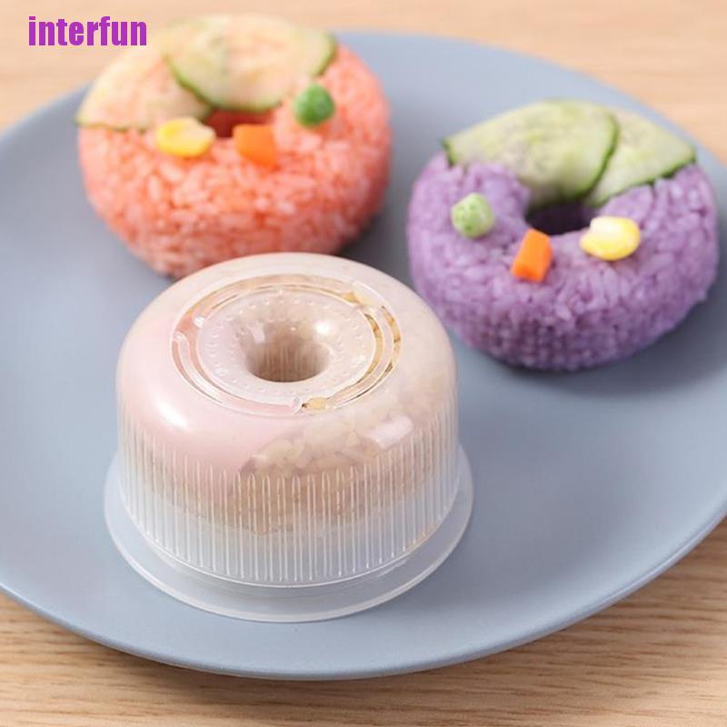 Bộ 2 Khuôn Làm Cơm Nắm / Sushi / Bánh Donut Chống Dính Sáng Tạo