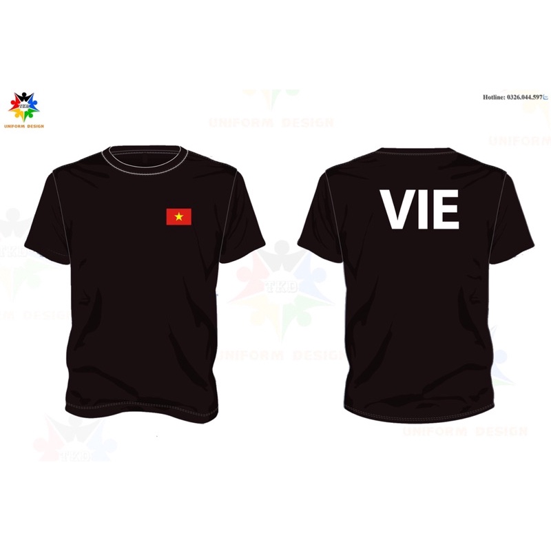 Áo thun VIE vải mát thoáng khí mặc tập luyện