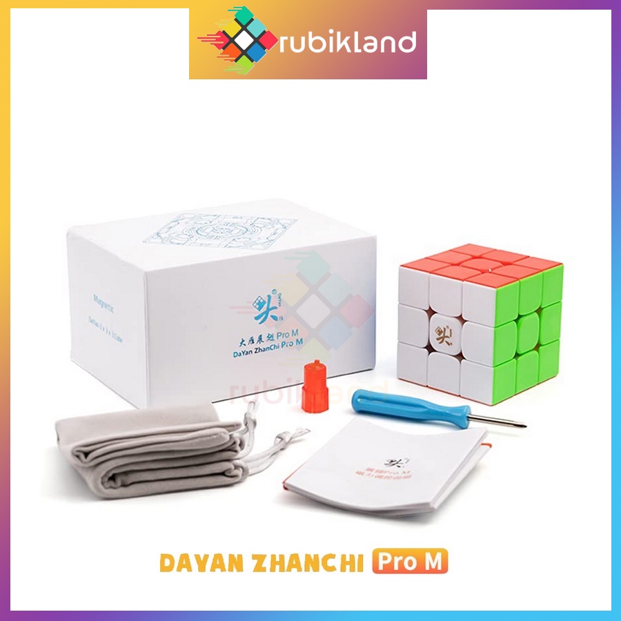 Rubik DaYan ZhanChi Pro M Stickerless Có Nam Châm Cao Cấp Flagship Rubic 3 Tầng Đồ Chơi Trí Tuệ Trẻ Em