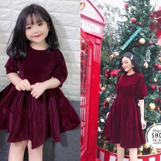 Váy nhung tiểu thư