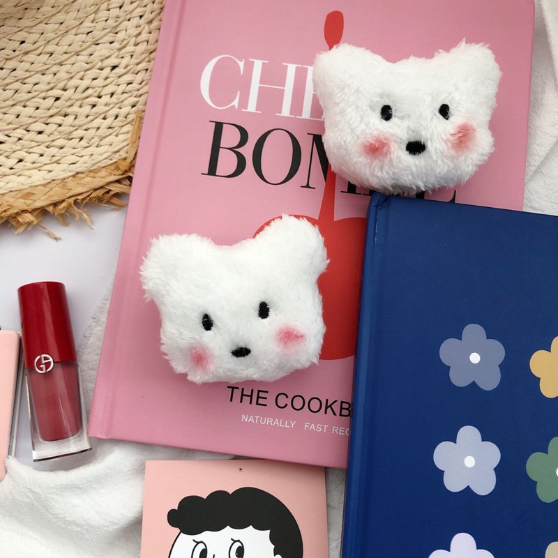 Ghim Cài Áo Hình Gấu Phối Lông Thời Trang 23579