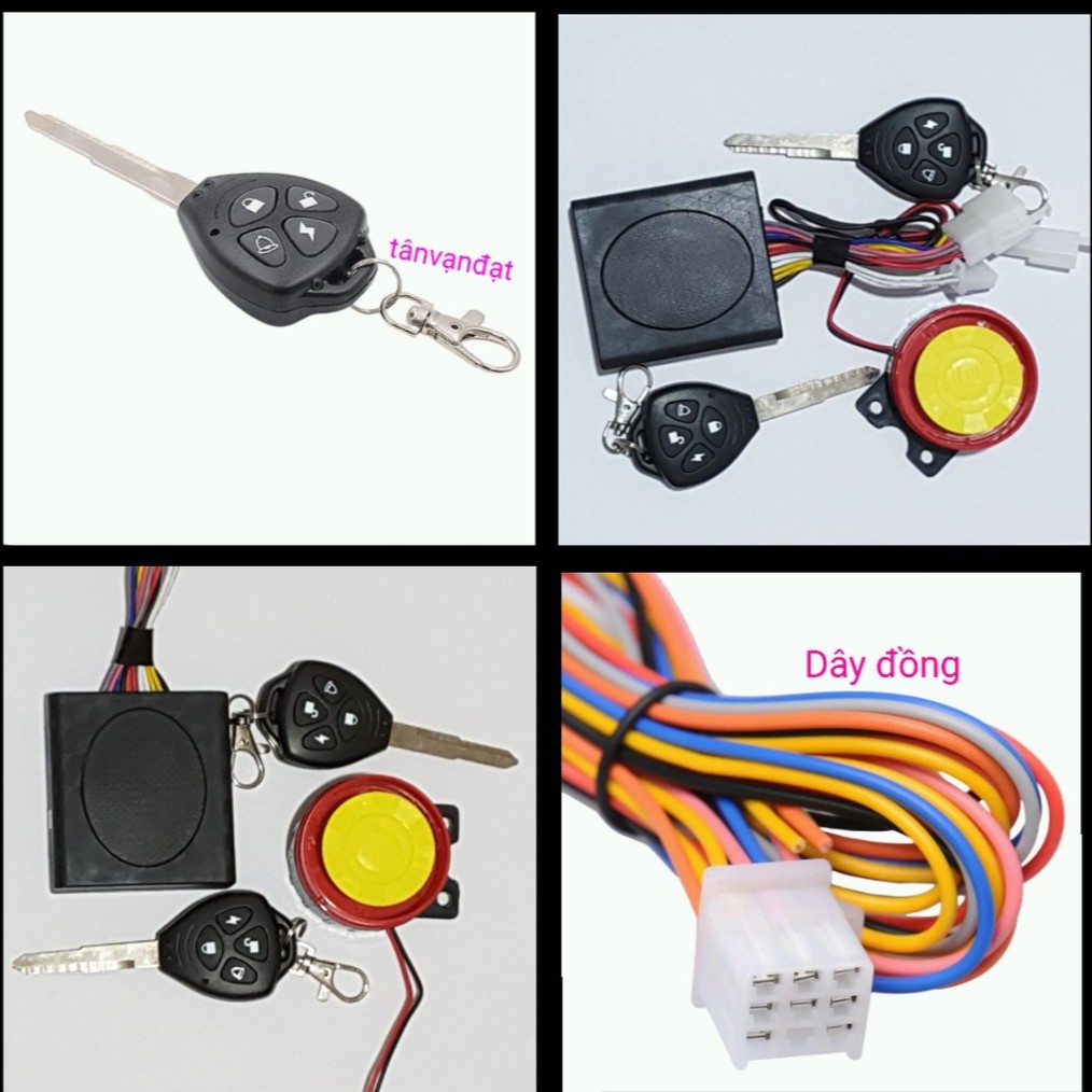  Bộ Khóa chống trộm xe máy 2 chìa toyota điều khiển từ xa