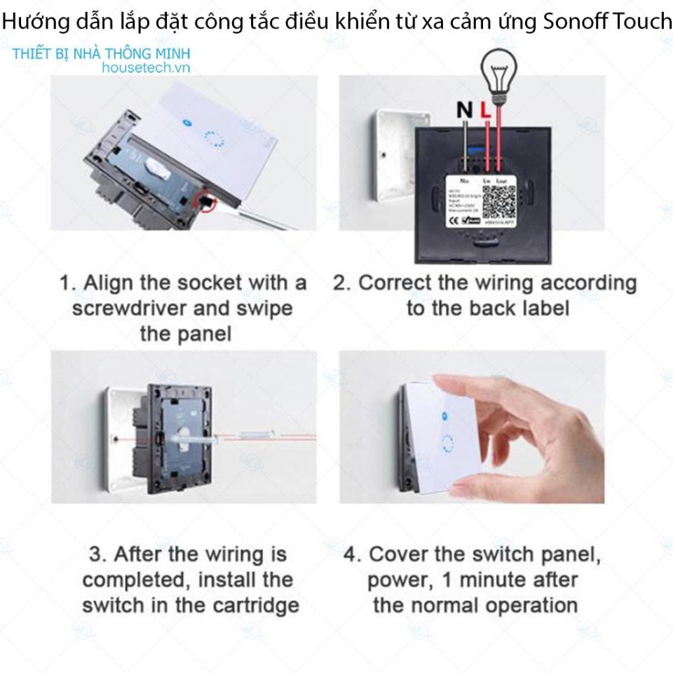 Công tắc cảm ứng điều khiển từ xa qua wifi Sonoff Touch