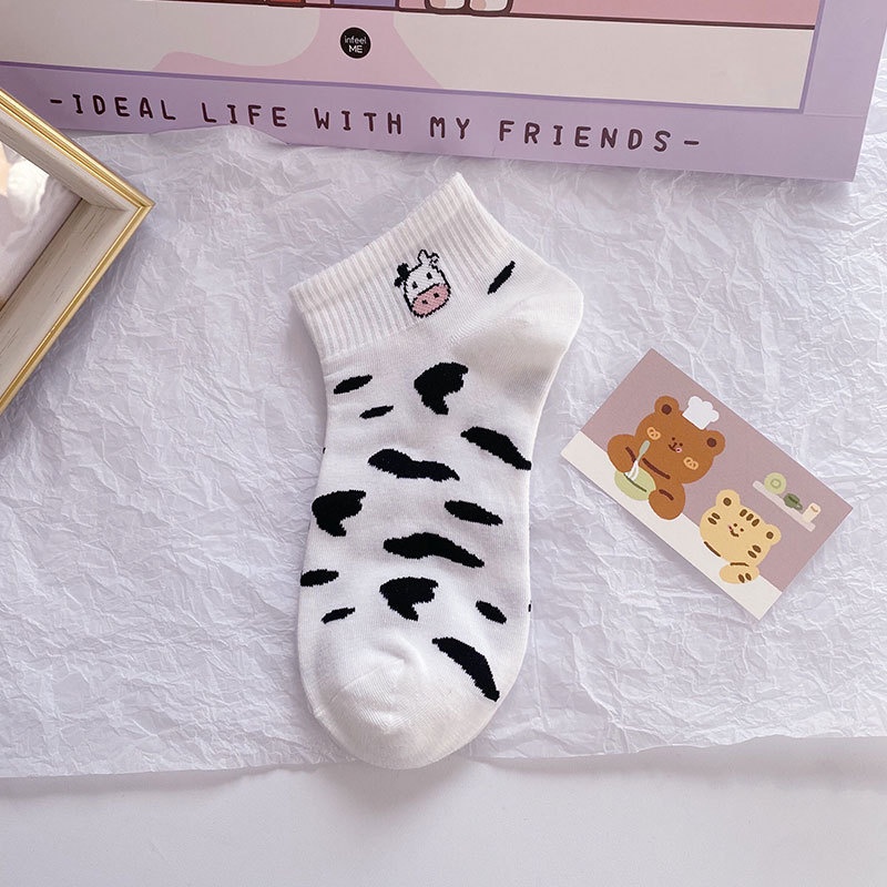 Tất Nữ Cổ Ngắn Phong Cách Hàn Quốc Họa Tiết Dễ Thương, Cute, Đáng Yêu Dễ Phối Đồ Họa Tiết Panda