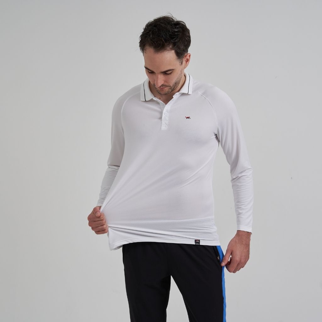 Áo thun có cổ dài tay trơn thể thao nam chất liệu cao cấp | BigBuy360 - bigbuy360.vn