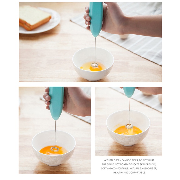 Máy Đánh Caffe Trứng Cầm Tay Mini Dùng Pin Tạo Bọt (Hàng Hót 2021)