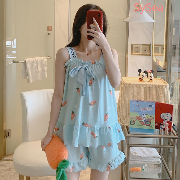 Bộ Đồ Ngủ Hai Mảnh Thời Trang Mùa Hè Quyến Rũ Dành Cho Bạn Nữ