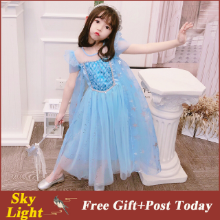 Đầm Công Chúa Elsa Xinh Xắn Cho Bé Gái