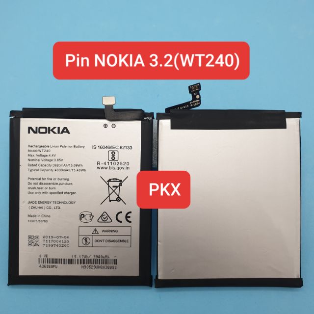 Pin Nokia 3.2/WT240/4000mAh Chính Hãng