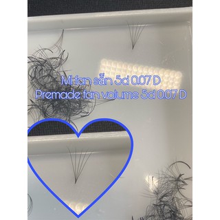 (Now Ship) 5D 0.07 -  Mi Volume fan sẵn 5d 0,07 C,Cc,D 8-16 (volume 500 fan sẵn)  Lông mi giả nối mi - dạng làm sẵn