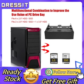[Dressit]Khung Gắn Ổ Đĩa Mềm 2.5 "3.5" Hdd Sang 5.25 "