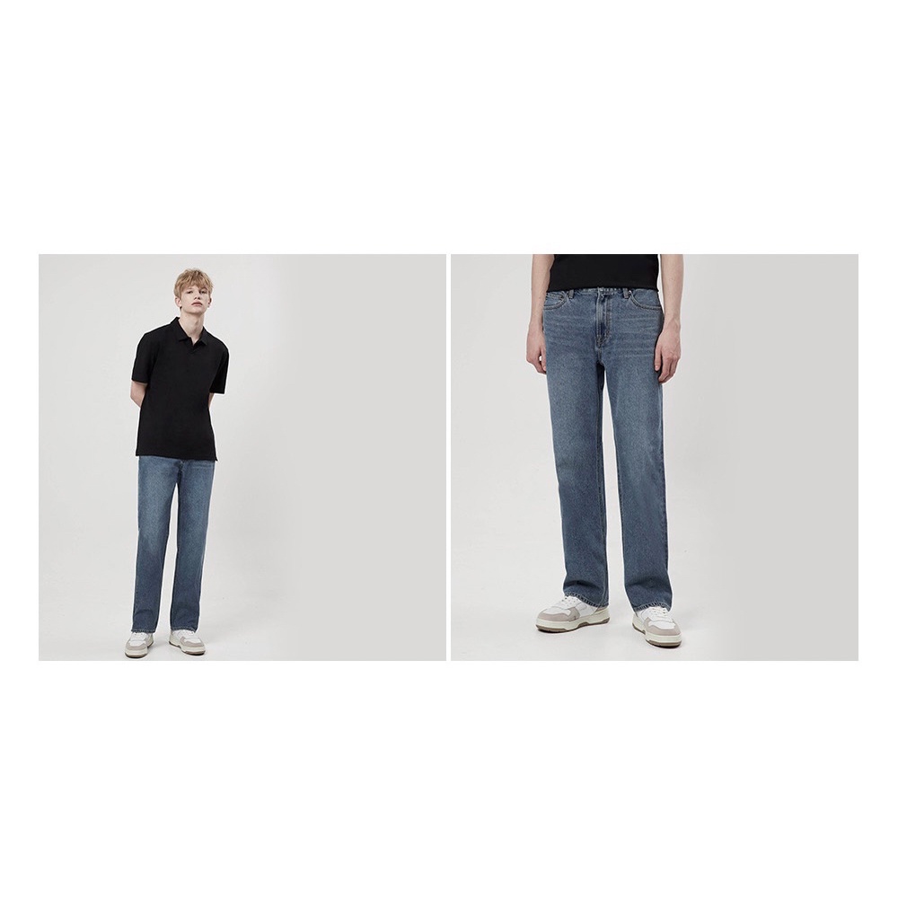 Quần jeans Gior dáng suông rộng Hàn Quốc chính hãng