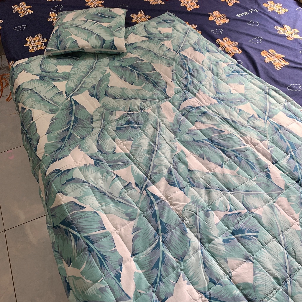 Chăn hè đơn chần bông 3 lớp dùng 1 người , mền văn phòng tiện ích gấp gọn