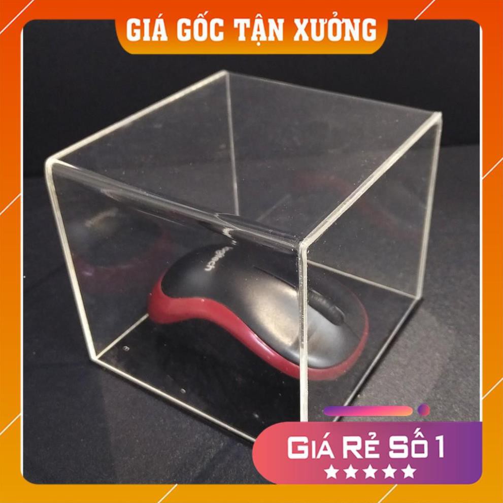 [Giá Tận Xưởng] Hộp trưng bày mica trong 20x20cm đế các màu