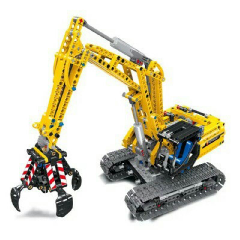 Đồ Chơi lắp ráp : Đồ Chơi lego lắp ráp có điều khiển từ xa xe cẩu , xe công trình xây dựng 827 chi tiết.