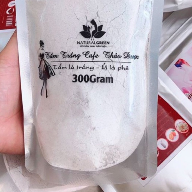Ủ trắng cafe thảo dược gói 300g handmade