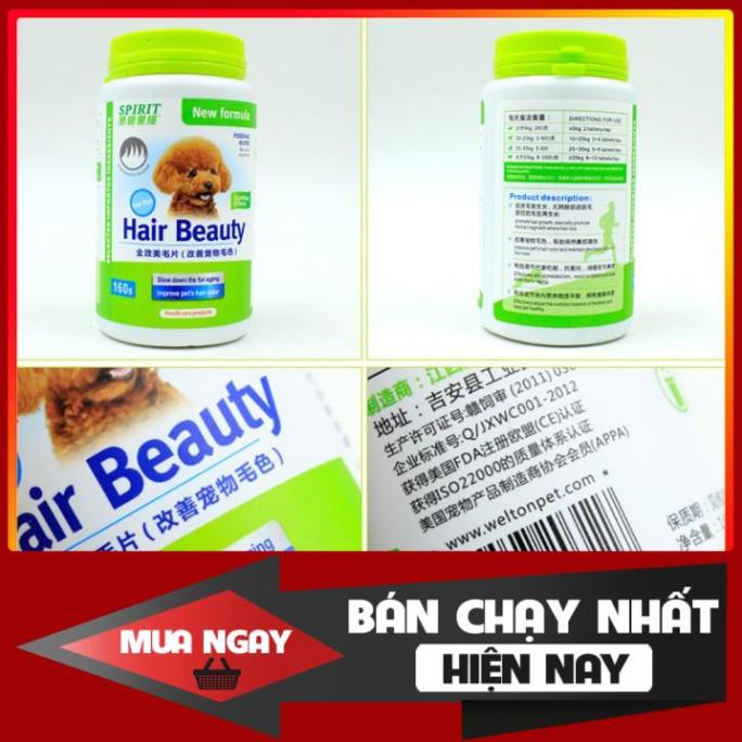 Viên uống dưỡng lông cho chó Poodle Hair Beauty Sprit 160g giá rẻ