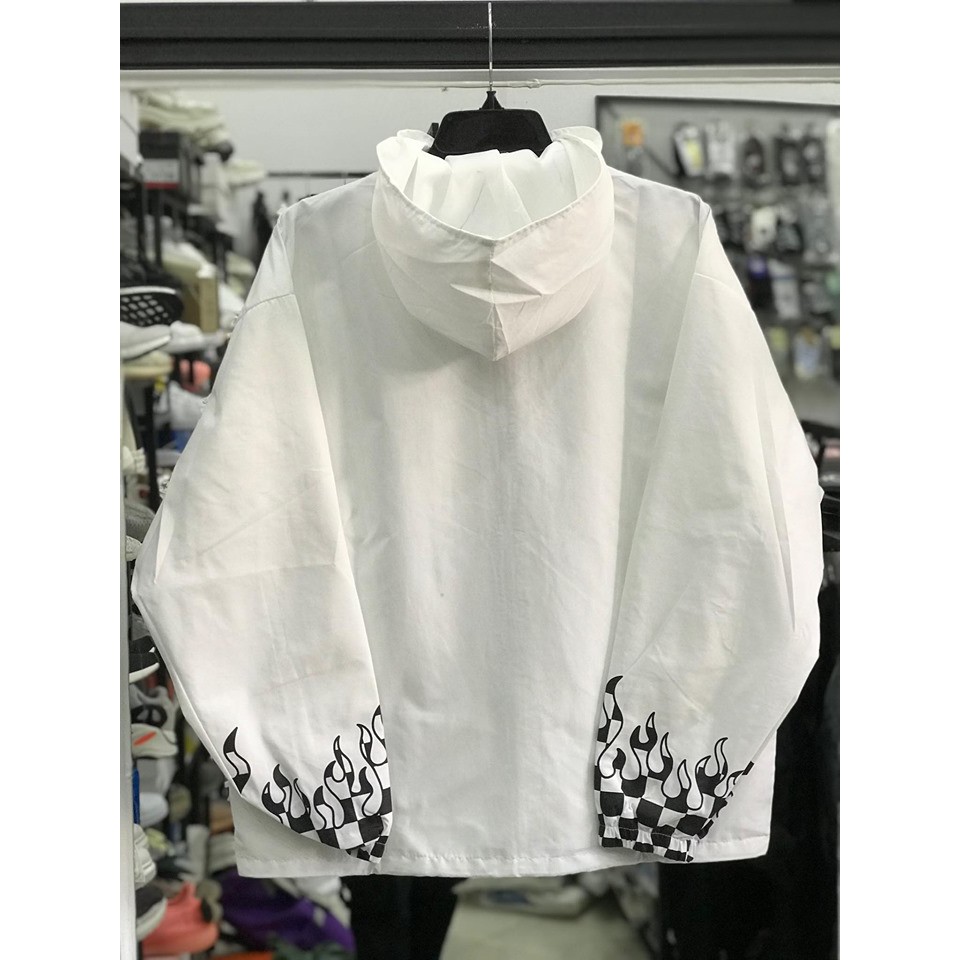 Áo khoác dù caro tắng phong cách unisex - kèm ảnh thật (gin store)