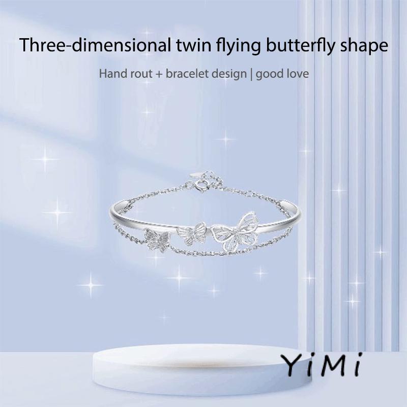 Vòng Tay Chuỗi Xích Hình Bướm Thiết Kế Cao Cấp Dễ Phối Đồ Dành Cho Bạn Gái