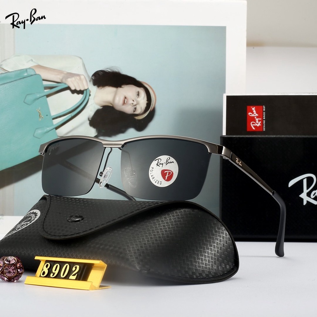 (COD Available) Ray-Ban_ Kính râm Clubmaster 2021 Châu Âu và Mỹ Người hâm mộ Kính râm dành cho nam và nữ Đi du lịch Kỳ nghỉ Bảo vệ tia cực tím Kính râm đi biển