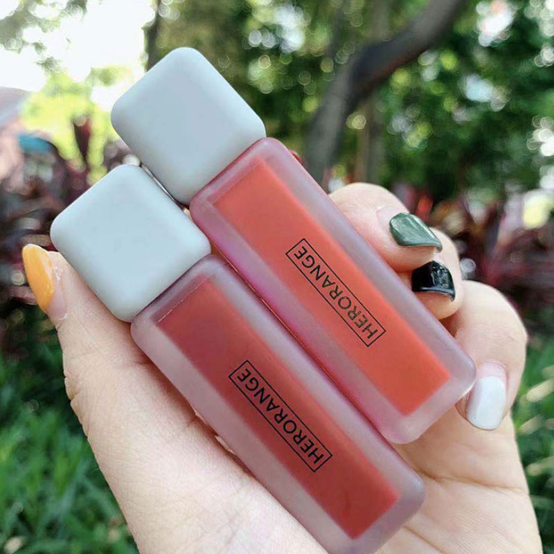 Son Kem Lì Herorange Siêu Xinh Chất Mềm Và Mịn Môi Chống Thấm Nước Lâu Trôi Hiệu Ứng Sương Mù, Kết Cấu Mịn Lì 6 Màu