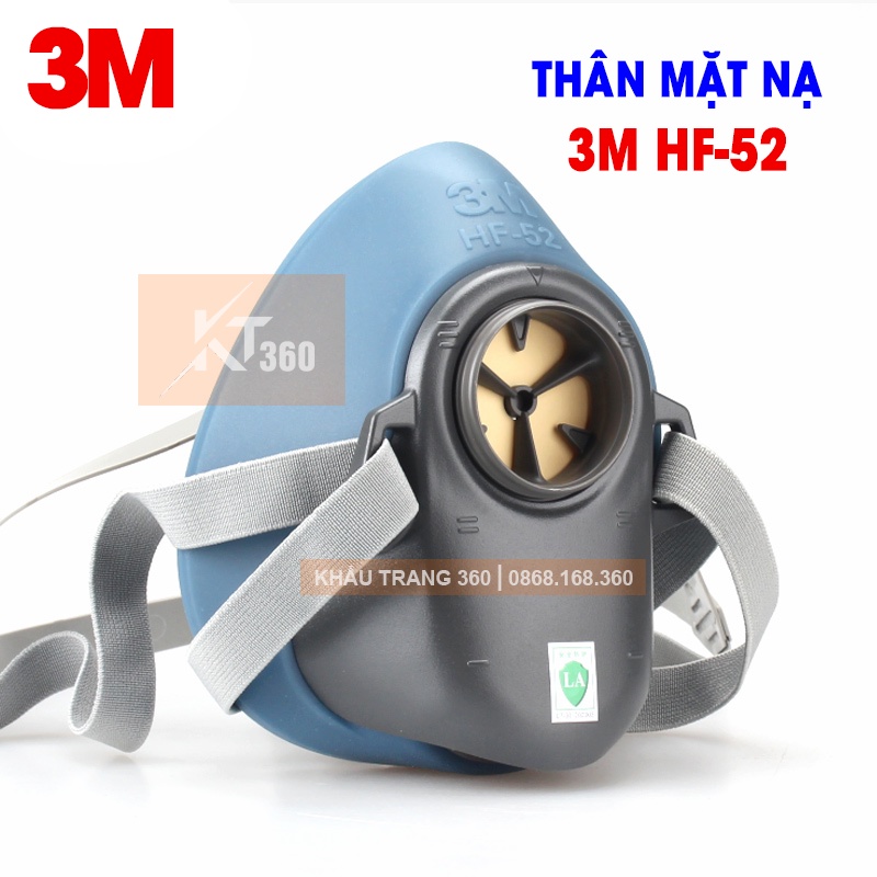 Mặt Nạ Phòng Chống Độc 3M HF-52. Mặt Nạ Phun Thuốc, Phun Sơn, Hóa Chất. Khẩu Trang Chống Bụi Mịn.