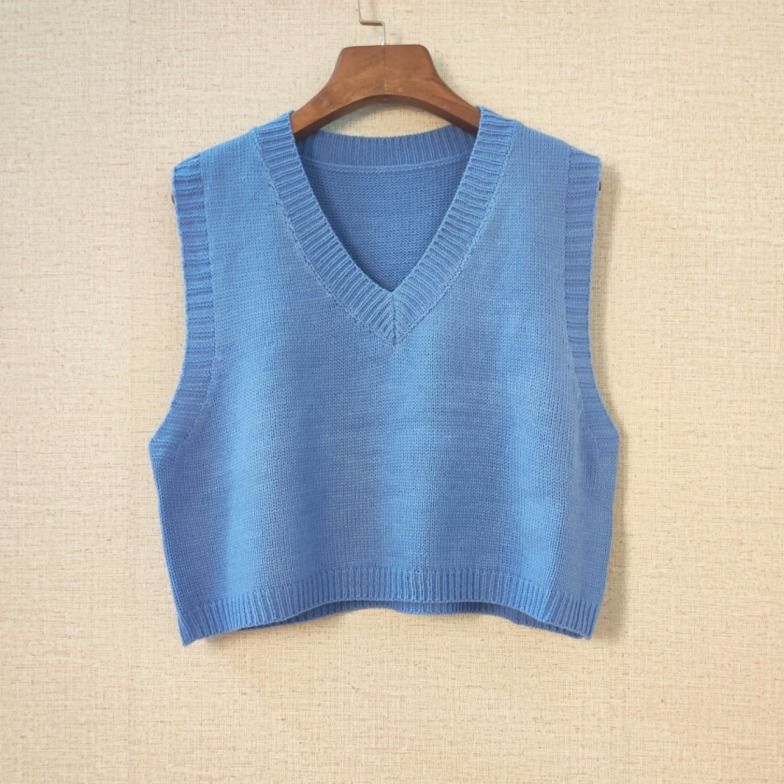 Áo Khoác Len Sát Nách Dáng Rộng Cổ Chữ v Thời Trang Xuân Thu Phong Cách Hàn Quốc Cho Nữ | BigBuy360 - bigbuy360.vn