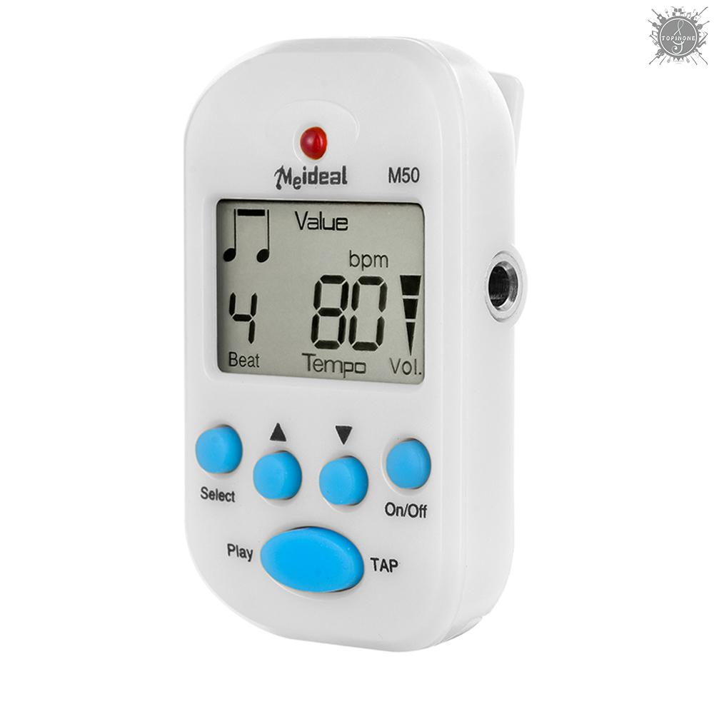 TP Professional Metronome M50 Digital LCD Clip-on Tuner Metronomfor Guitar Piano Mini Metronomo Musical Instrument Accessories