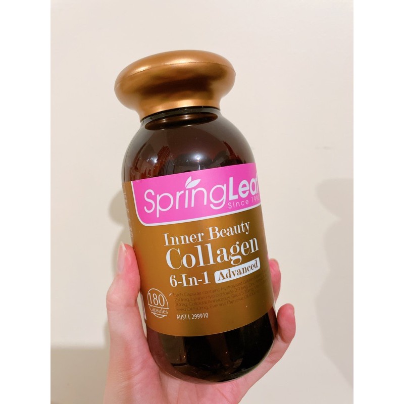 Collagen Springleaf 6 in 1 - 90 viên, 180 viên Úc - Viên Spring leaf inner beauty colagen 6-IN-1 advance