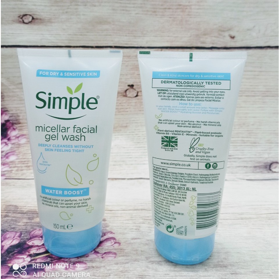 Combo dưỡng da trọn gói dịu nhẹ, sạch sâu Simple
