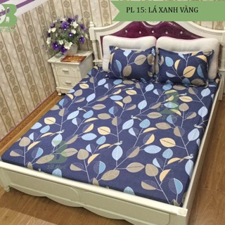 Bộ ga chun m6*2m và 2 vỏ gối đầu 45*65cm cotton poly SALE