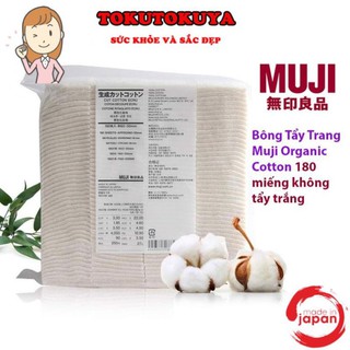 Bông tẩy trang muji hàng nhật nội địa | bông tẩy trang organic muji nhật bản