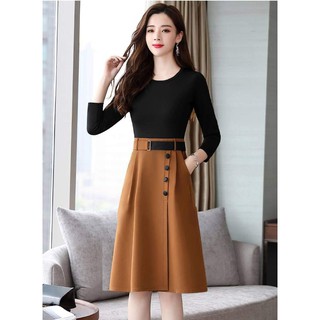 CHÂN VÁY XẾP LI PHỐI NÚT SILA