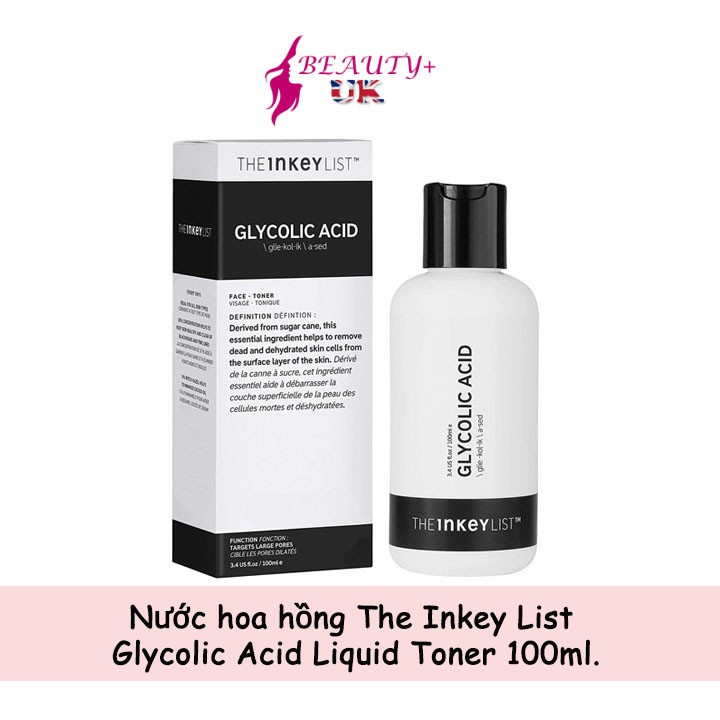 Nước hoa hồng The Inkey List Glycolic Acid Liquid Toner 100ml