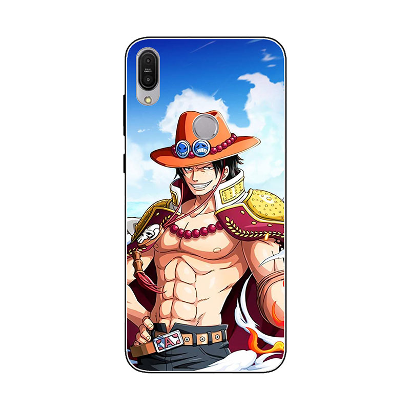 Ốp điện thoại mềm hình hoạt hình Luffy Roronoa Zoro One Piece cho Asus Zenfone Max Pro M2 ZB630KL ZB631KL X01BDA 6 3"