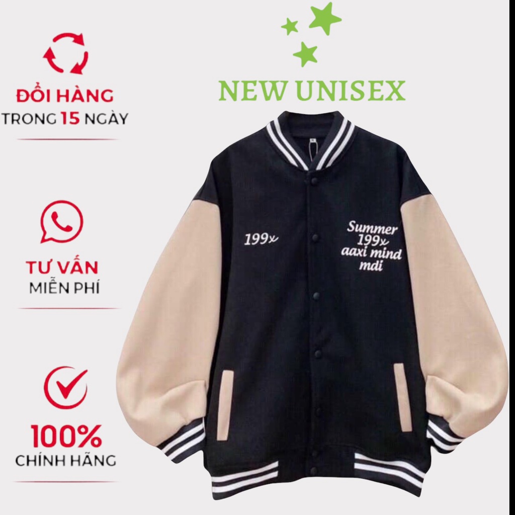 Áo Khoác Bomer Cardigan Summer 199X nỉ bông phối màu đẹp Form rộng Unisex nam Nữ Đều mặc được Siêu Hot Trend
