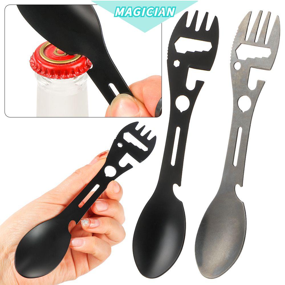 Muỗng Nĩa Bằng Thép Không Gỉ 10 Trong 1 Nhiều Màu Sắc Tiện Dụng