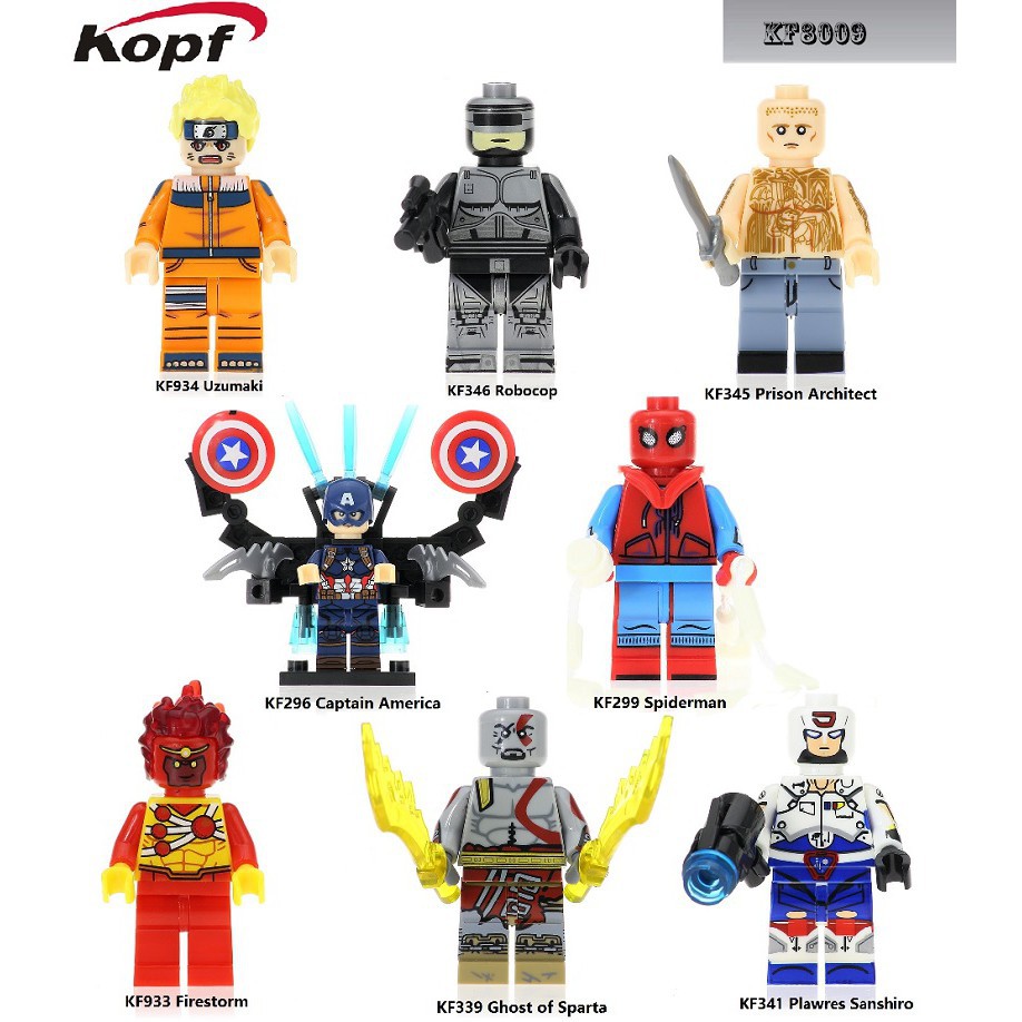 LEGO Đồ Chơi Mô Hình Nhân Vật Naruto Kf8009 Kf934 Uzumaki