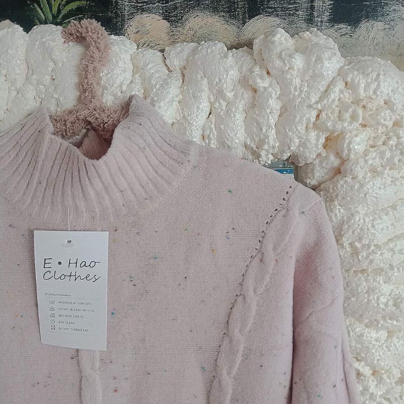 Áo len Hàn hồng pastel siêu yêu