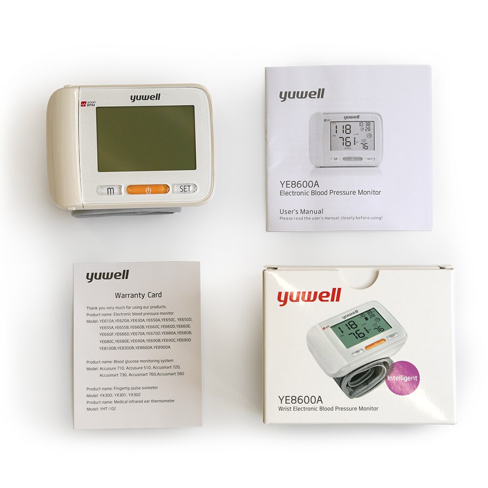 Máy đo huyết áp cổ tay YUWELL YE8600A lưu 60 kết quả đo - Nhập khẩu chính hãng - Bảo hành 5 năm