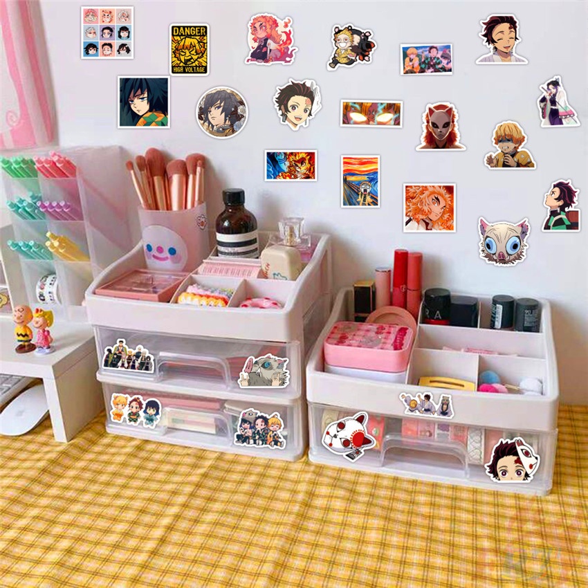 56 Cái / Bộ ☆ Hình Dán Demon Slayer ☆ Sticker Dán Tường Chống Thấm Nước Thời Trang