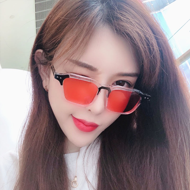Mắt kính thời trang nam nữ gọng vuông nhiều màu sắc, kính râm retro phong cách Hàn Quốc siêu hot MK110